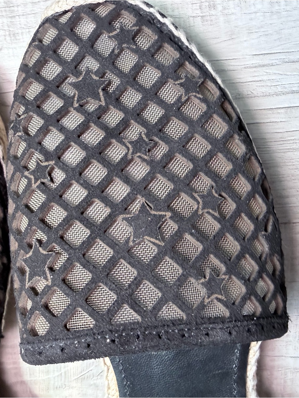 Jimmy Choo Dreya Star Mesh Espadrille Flats Black D’Orsay EU 41 - Picture 10 of 10